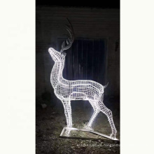 Abstract metal iron deer sculpture lamp decoration